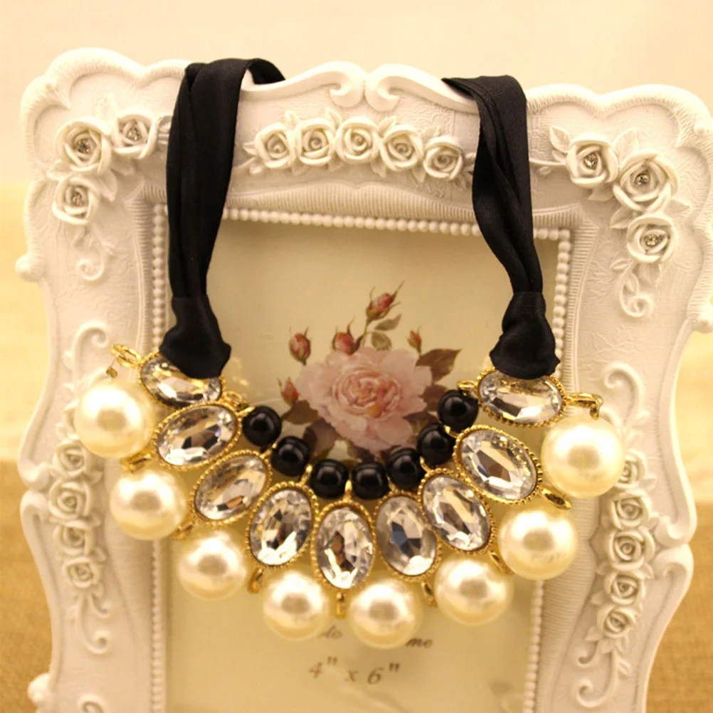 الساحرة 90 سنتيمتر 18 مللي متر كبير تقليد اللؤلؤ الاكريليك الأحجار الكريمة الشريط اللؤلؤ قلادة بيضاء أنيقة المرأة مجوهرات عقد من اللؤلؤ #2