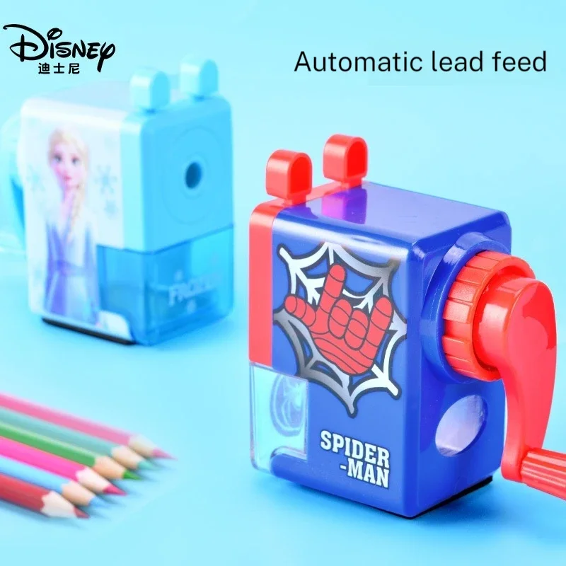 Disney Marvel Student Pencil Sharpener Hand Cranked Pencil Sharpener Boy'S Cartoon Back To School Season Gift Anime Peripherals