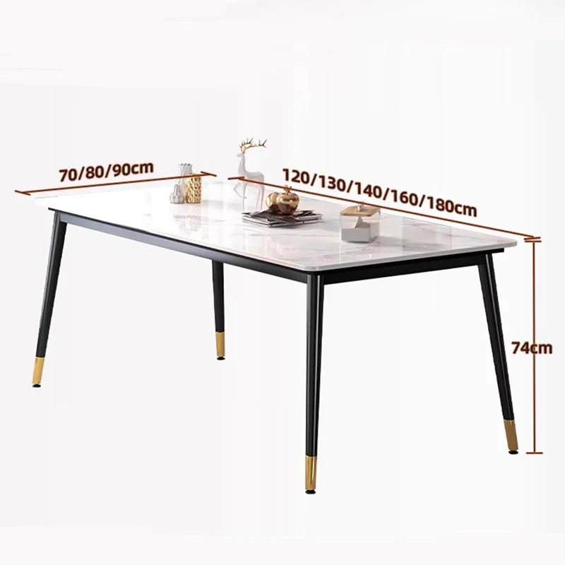Convenient Stable White Smooth Dining Table Strong Fashionable Elegant Versatile Dining Table Table Repas Restaurant Furniture