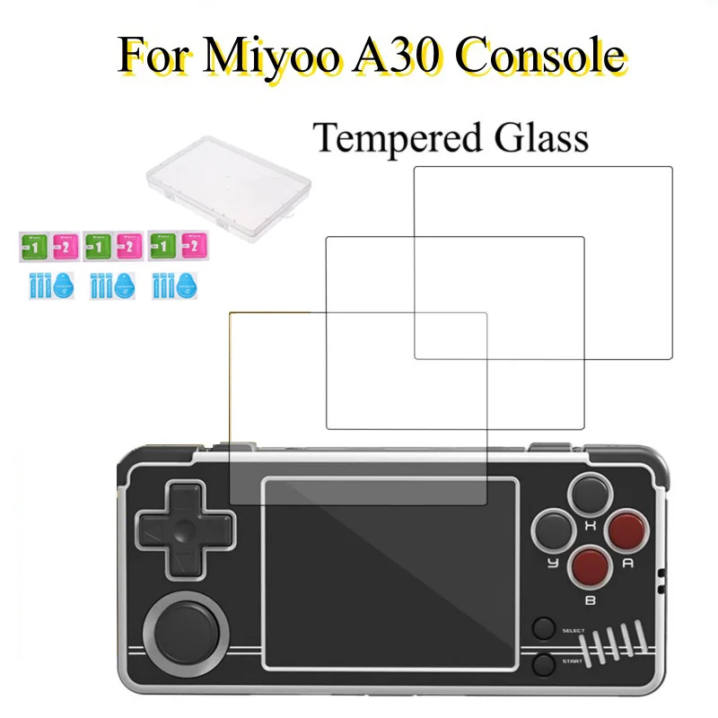 For Miyoo A30 Tempered Glass Screen Protector Films Anti-Scratch 9H Screen Tempered Film Ultra-Clear Game Console Accessories