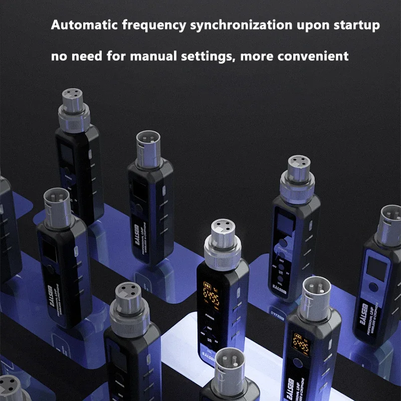 XLR Transmitter and Receiver Microphone Wireless System UHF Wireless Microphone Converter for Dynamic Microphone Guitar