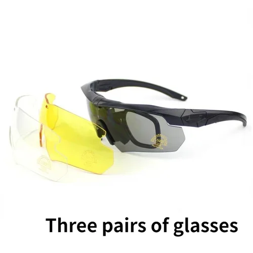 Imagen 1 del producto Gafas de tiro CS con ventilador militar, gafas de montar a prueba de explosiones y viento, ESS
