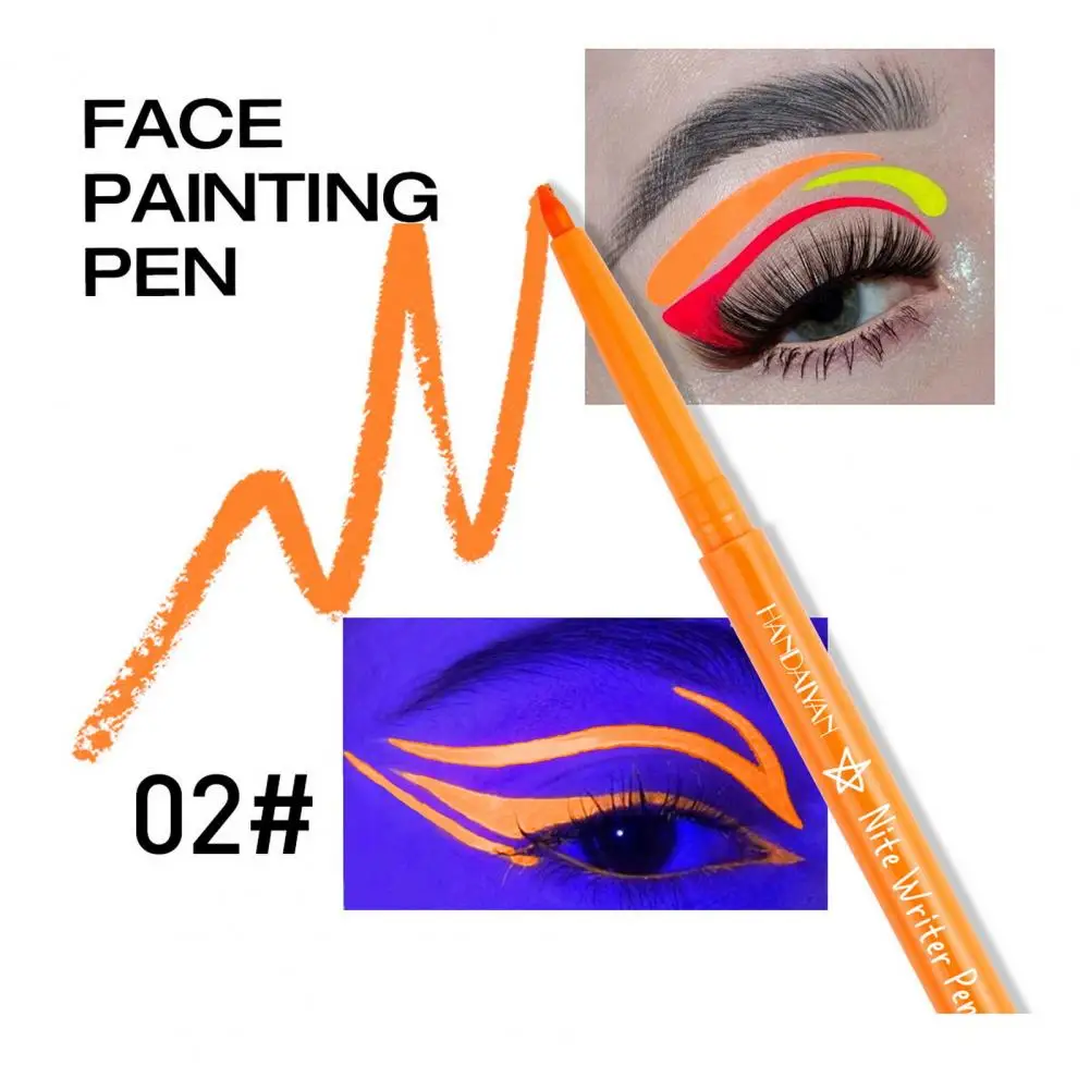 Gesichts farbe Stift UV Schwarzlicht leuchten dunklen Eyeliner Stift für Kinder Erwachsene wasserdichte Gesichts bemalung Bleistift für Party Cosplay Make-up