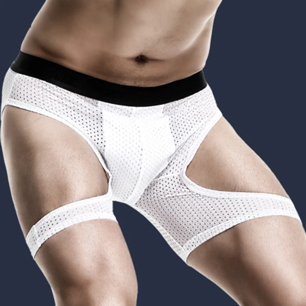 

Sports Briefs Men Fitness Ice Silk LingerieThin Training Quick Dry Mens Sexy Underwear Running Crotch Boxer Summer Men's Panties