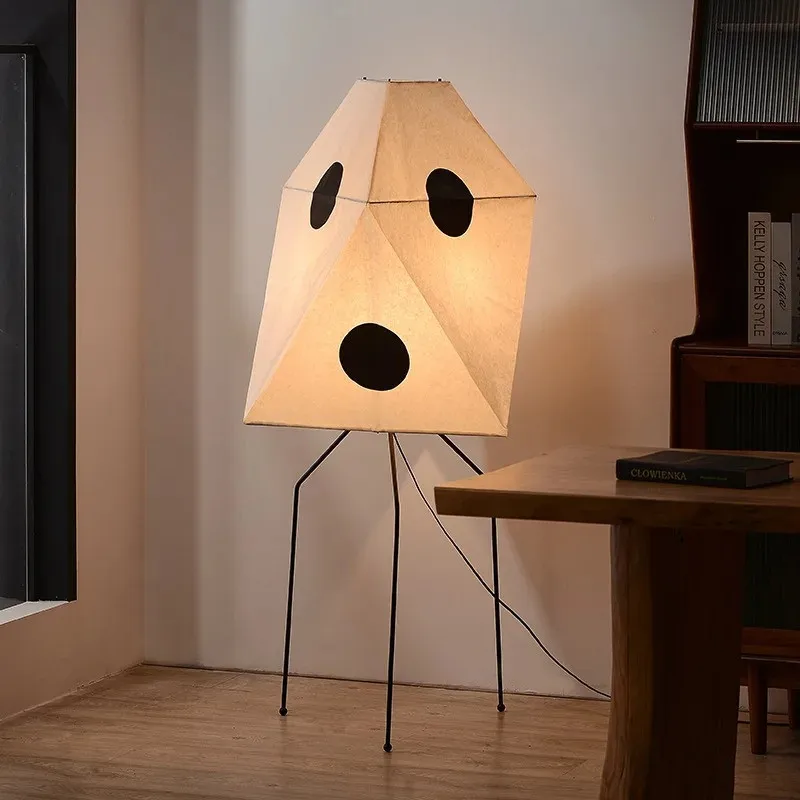 Akari Noguchi Floor Lamp Rice Paper tripod Standing Light wabi sabi Designer lamp Living Room Bedroom Decorative ambient light