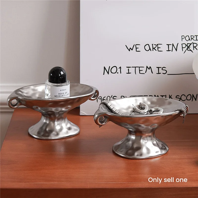 Bandeja de armazenamento de sabão para cozimento de pé alto ABBO-Retro, 1 peça de orelhas duplas para decoração de casa saboneteira de banheiro