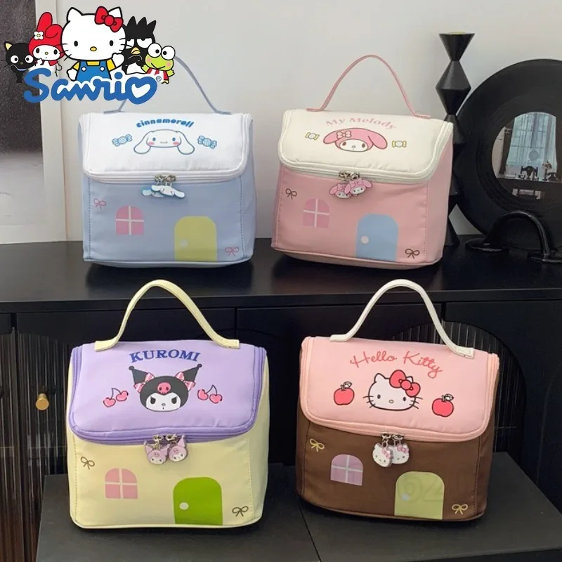 

Sanrio Hello Kitty New Portable Cosmetic Bag Personality Fashion Women's Cosmetic Bag Large Capacity Travel Storage Toiletry Bag