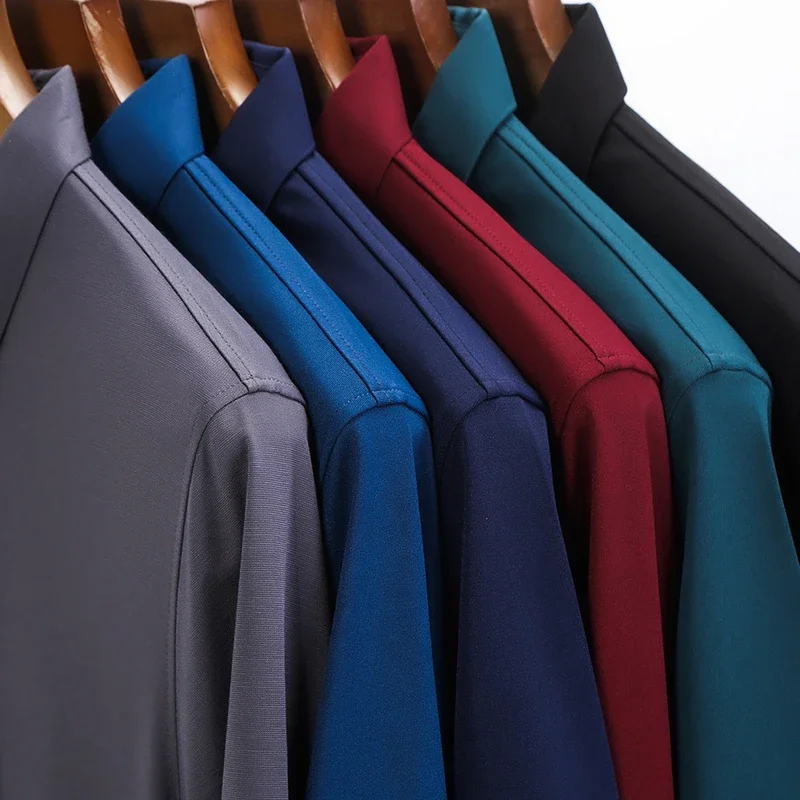 2024 Men's New Solid Color Business Casual POLO Shirt Summer Fashion Casual Short Sleeve Comfortable and Breathable Top image 6