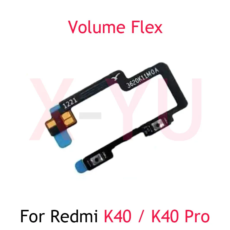 For Xiaomi Redmi K40 / K40 Pro / K40S Power On Off Switch Volume Side Button Flex Cable