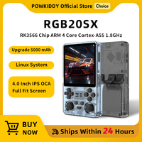 POWKIDDY NEW RGB20SX Handheld Game Console 720*720 4 Inch IPS Screen Built-in WIFI Retro Gaming Opending Linux Children's Gifts