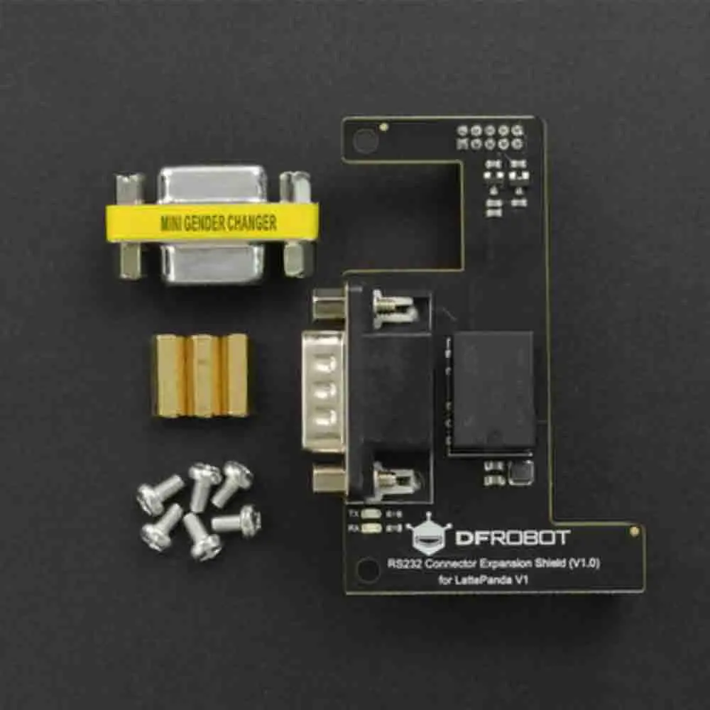 DFRobot RS232 D-Sub Connector Expansion Shield for LattePanda V1 with signal power isolation lightning surge protection