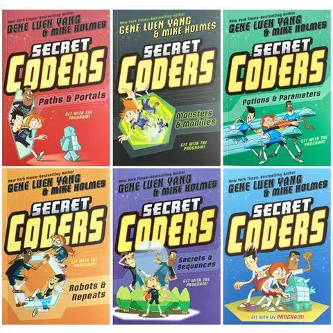 Secret Programmers 1-6 volumes complete set - English children's entertaining comic books