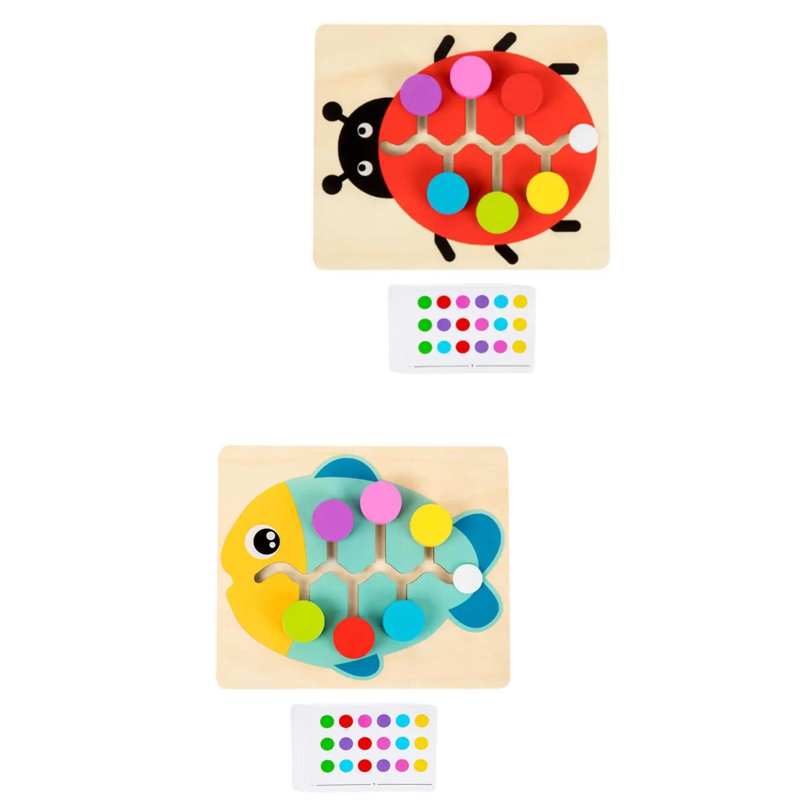 カラーマッチングスライドパズル 知育玩具 対象年齢3歳