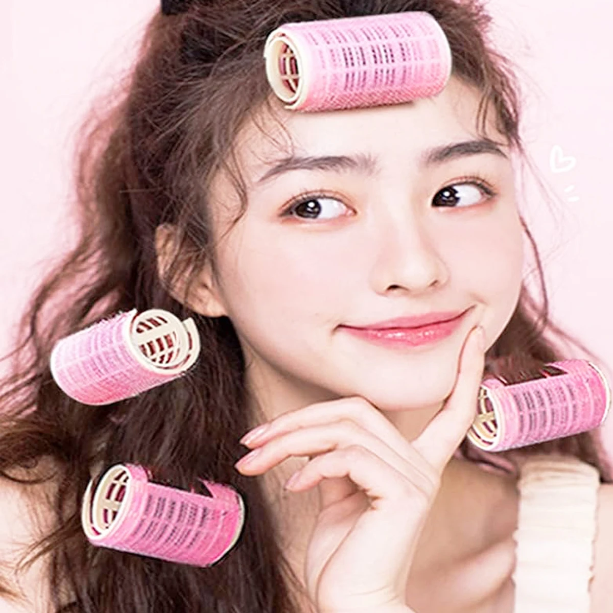 2/4pcs Portable Hair Rollers, DIY Self-Adhesive Bangs Clips, Double-layer Design, No Need Clip For Easy Hair Curling And Styling