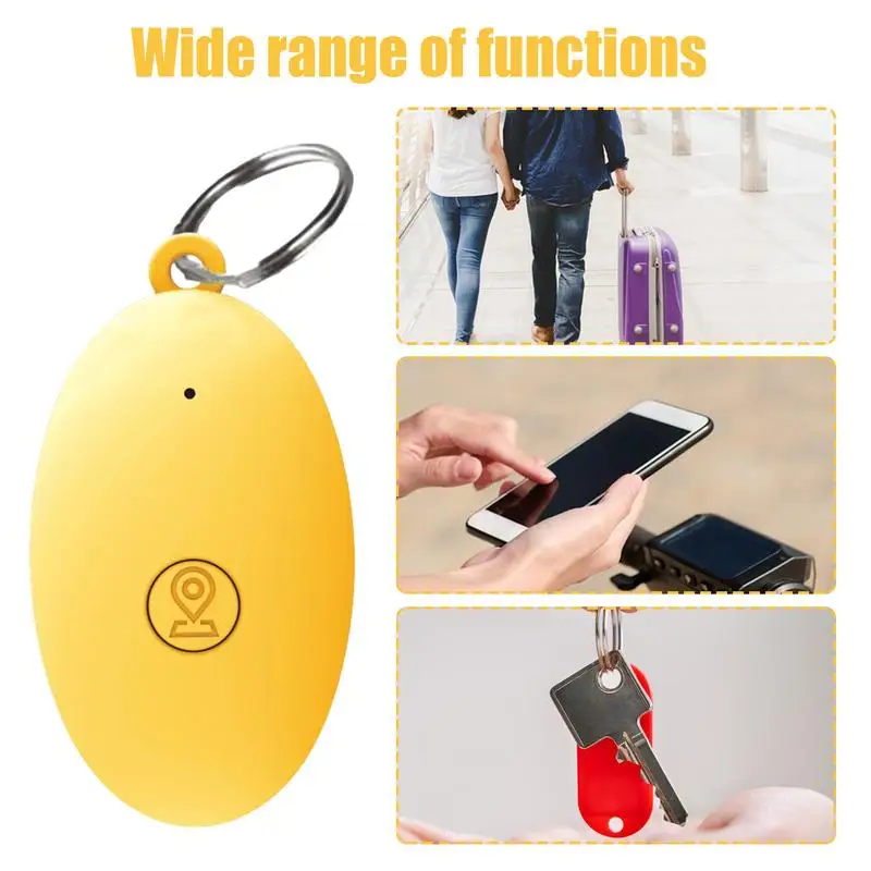 Localizador de itens, chave sem fio, alarme bidirecional, ferramenta de localização de telefone para bolsas, animais de estimação, dispositivo portátil de rastreamento de bolsa