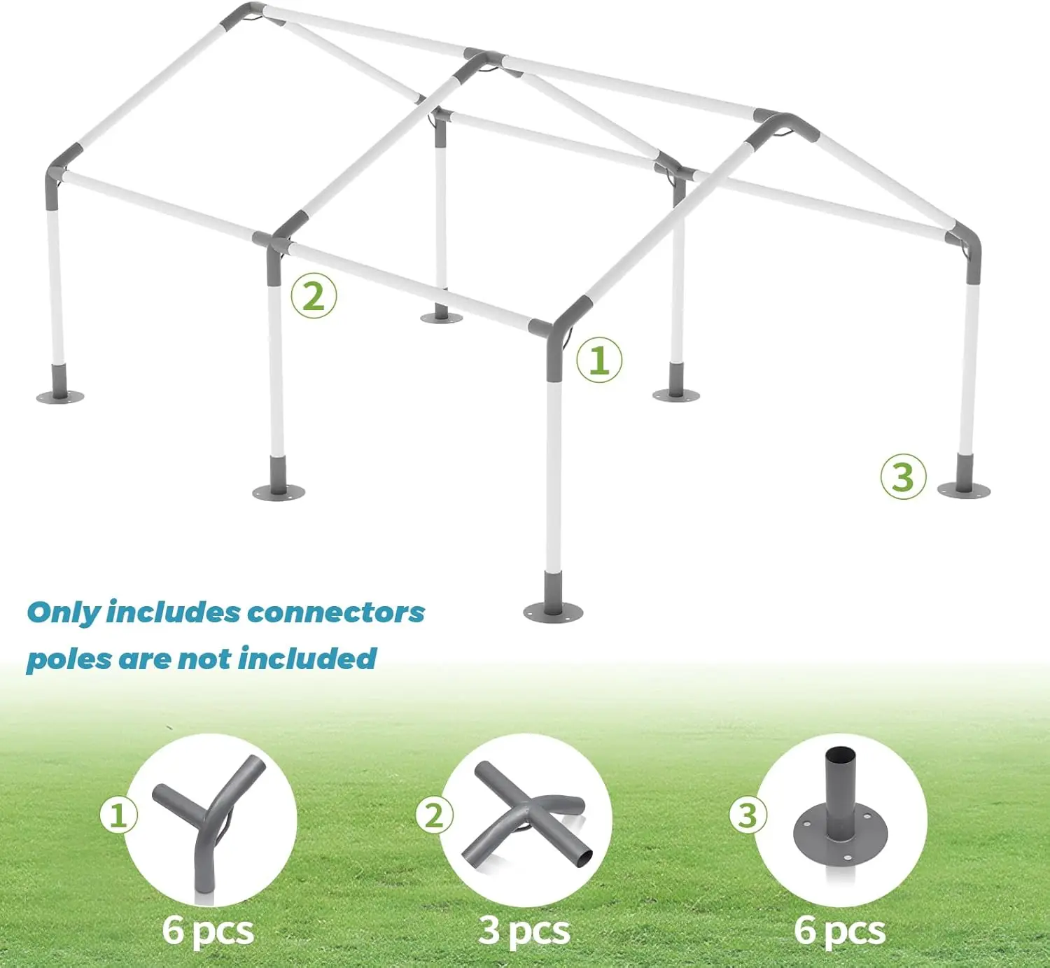 DIY Carport Project, Galvanized Steel, Suitable for Car Storage, High Peak Design
