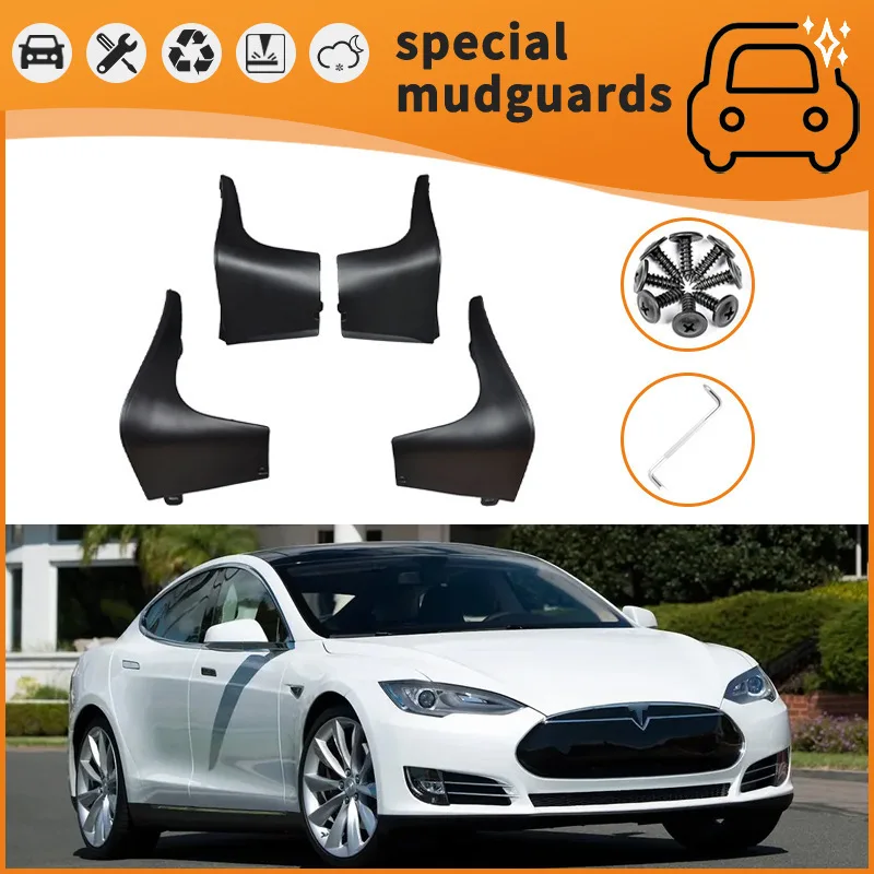 

For 12-20 Tesla Model S models Mudguards Fender Mudflaps Front Rear Flares Splash Guards Cover Car Accessorie