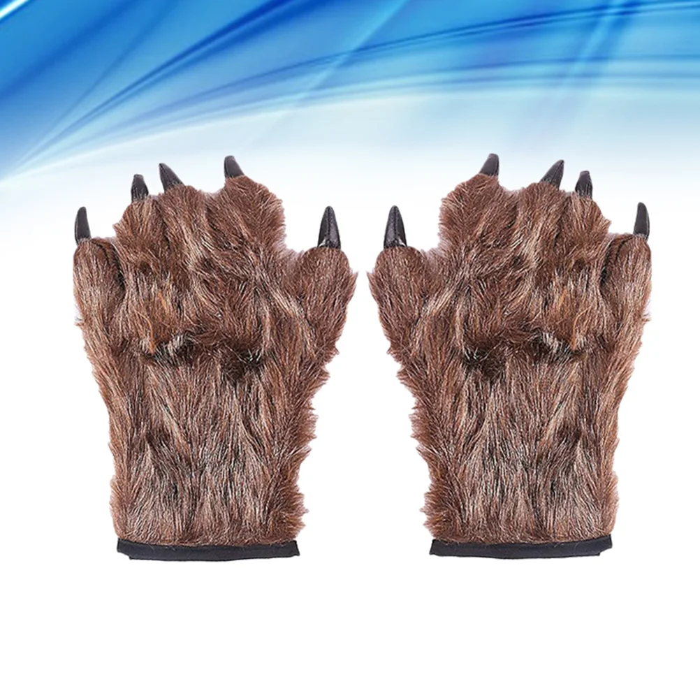 

1 Pair Halloween Horrible Wolf Claw Gloves Animals Cosplay Costumes Party Dressing Prop Funny Werewolf Gloves Trick Props