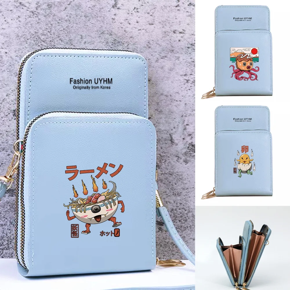 

Кошелек-сумка для телефона, универсальный прозрачный чехол для телефона с сенсорным экраном, женский милый кошелек с принтом монстра, сумка через плечо