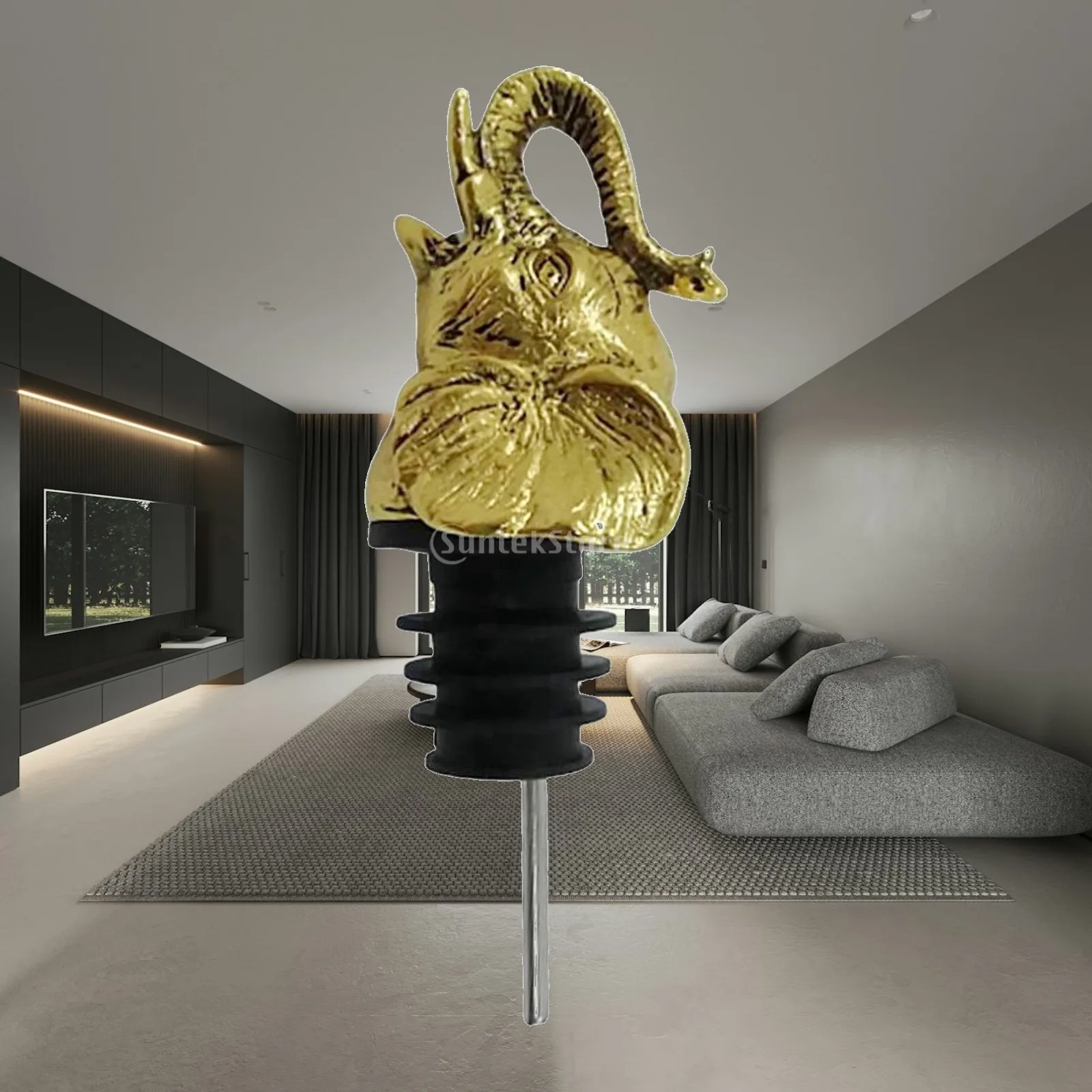 Zinc Alloy Wine Aerator Pourer Unique Gift Animal Head Diffuser Accessories for Pub Bar Dining Hall Club