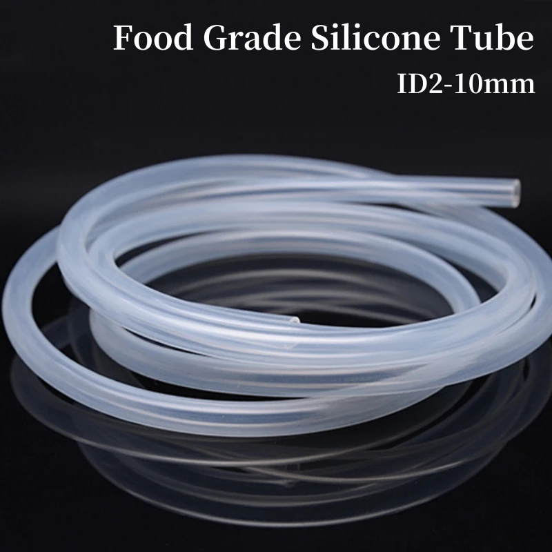 1M Soft Food Grade Transparent  Silicone Hose ID 2 3 4 5 6 7 8 9 10mm Flexible Nontoxic Silicone Tube Clear