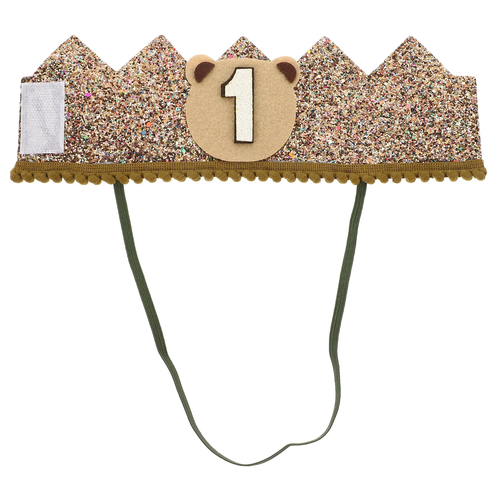 

Baby 1st Birthday Crown Hat Kids Party Headwear Photo Props Non-Woven Safe Gentle 1st Birthday Crown Party Hats for Kids