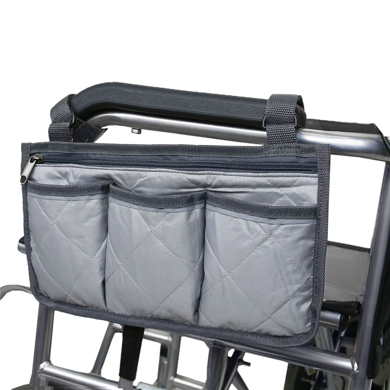 Wheelchair Armrest Side Storage Bag Portable Pocket Suitable For Most Walking Wheels And Mobile Equipment Accessories