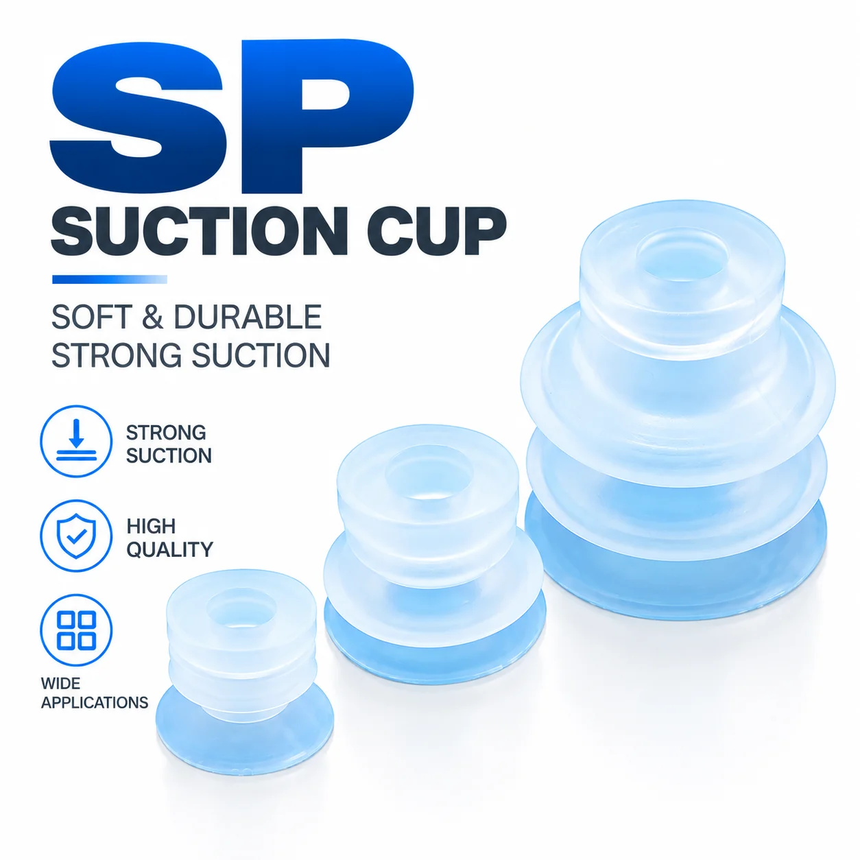 10Pcs Industrial Robotic Arm Small Vacuum Suction Cup Single-Layer SP Double-Layer DP Three-Layer MP Silicone Strong Suction Cup