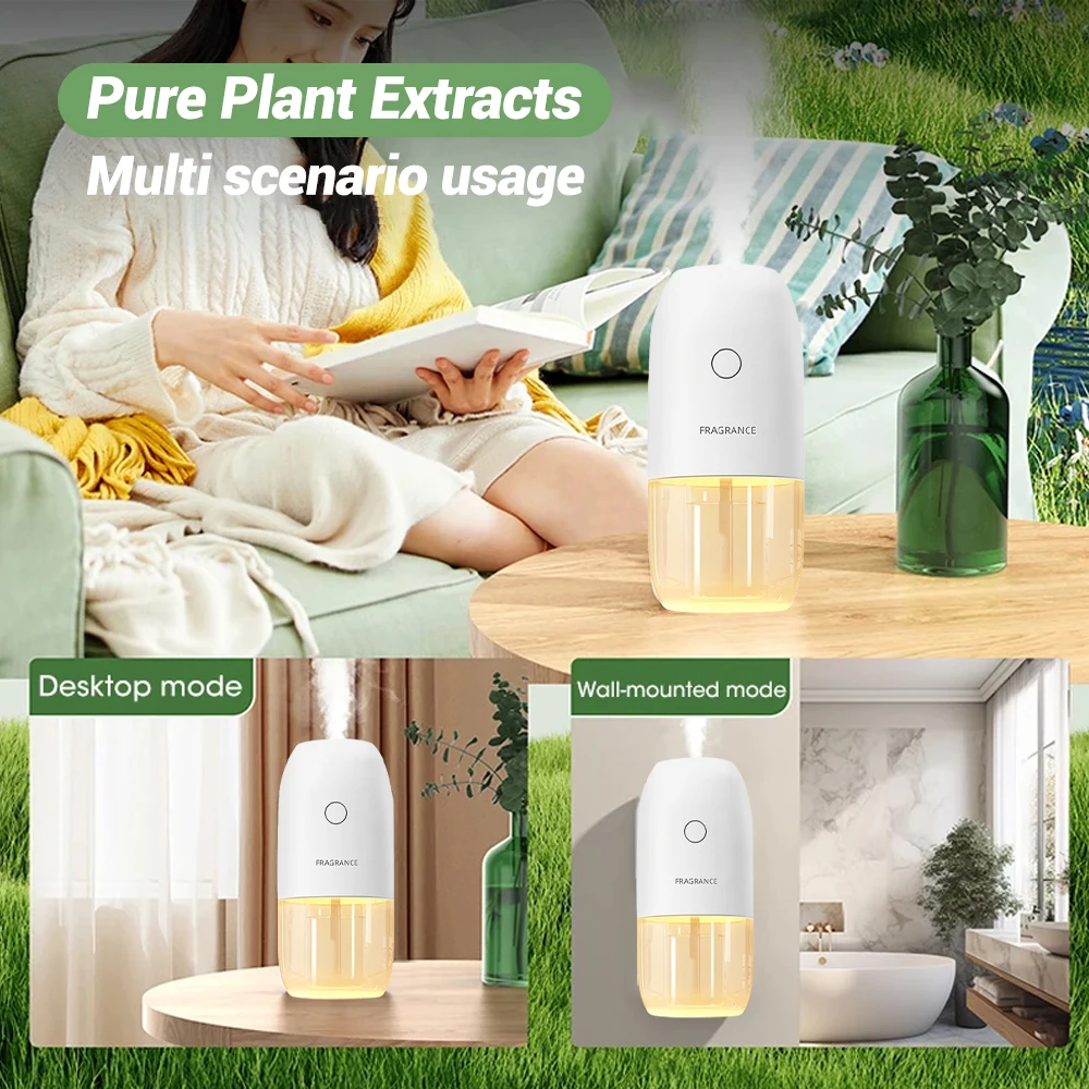 50Ml Aroma Diffuser Luchtbevochtiger Etherische Olie Diffuser 3 Mode Slimme Sensor Draagbare Hotelkamer Geurverspreider Aromatherapie