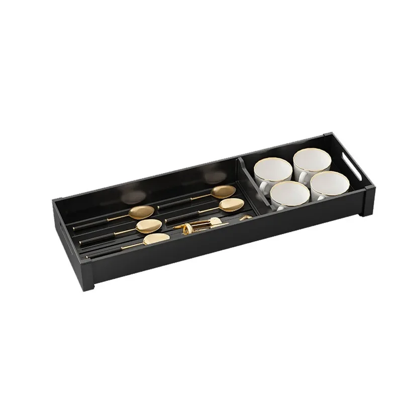 Separate tableware storage box, built-in divided knife, fork and chopstick rack in household cabinets