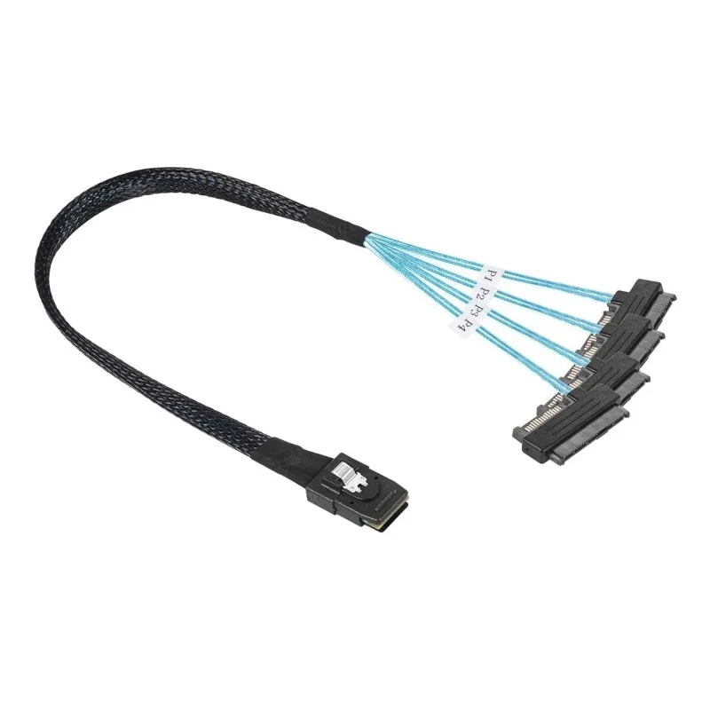For One to four server array card main board MiniSAS cable SFF-8087 to 4 SAS/SATA power supply head cable