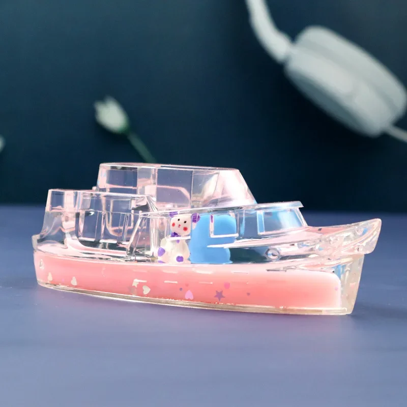 Desktop Liquid Floating Decompression Oil Droplets, Mediterranean Style Ship, Office Decoration, Home Decoration, Sailboat Fluid