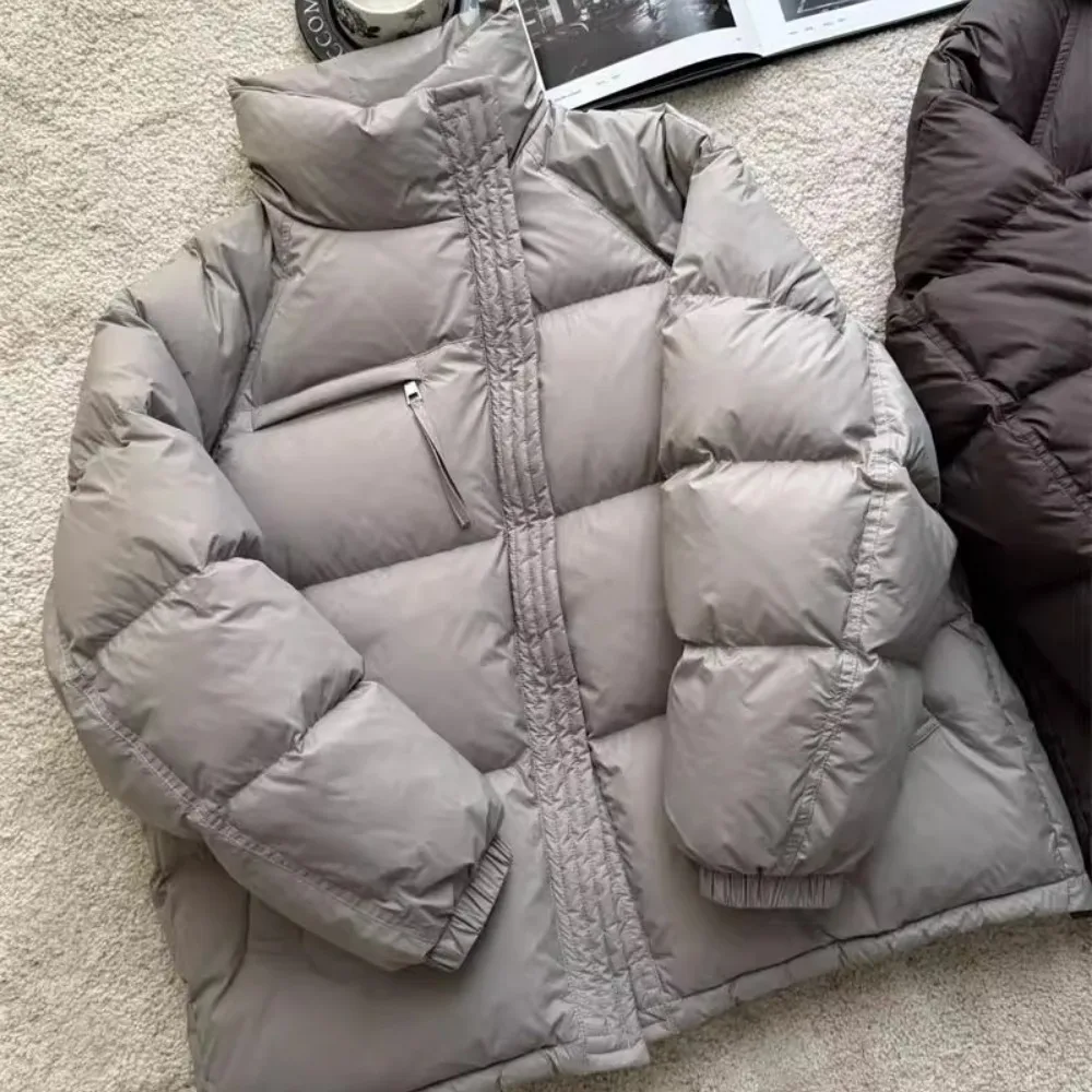 軽量ダウンジャケット レディース ストリートファッション 防寒 パファージャケット 2025年新作 秋冬 スタンドカラー ジップアップ 多機能 ダックダウンコート 女性用