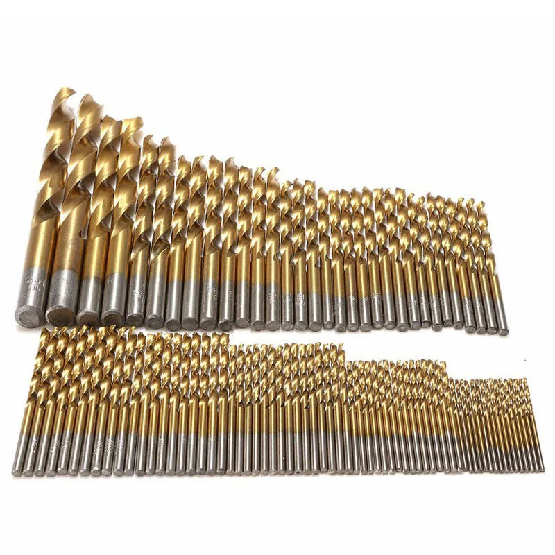 99Pcs Titanium Drill Bit Set High-Speed Steel Drill Bits for Steel Plate Wood Plastic Metal Copper Alloy Woodworking Hole Opener