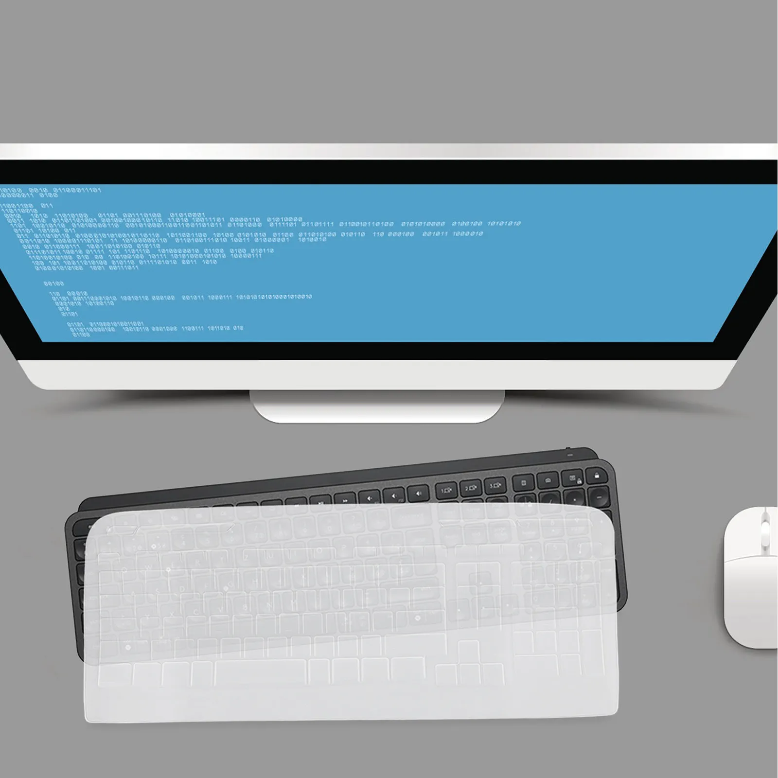 Silicone Keyboard Skin Protector Thin Durable Cover Compatible Mk330 Computer Keyboard Washable Noise Reduction