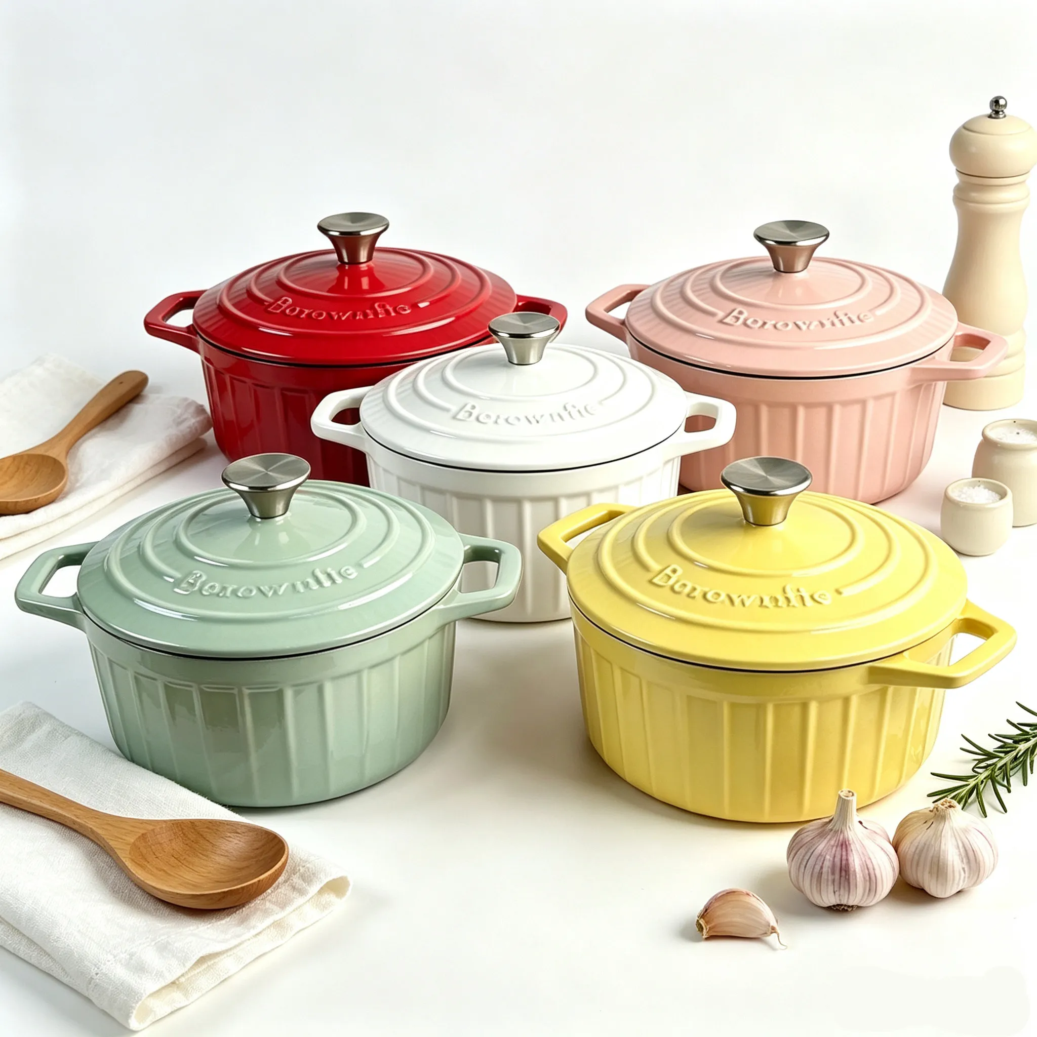 Dutch Oven Enamel - Эмалированная чугунная кастрюля-голландка объемом 3,1 кварты,