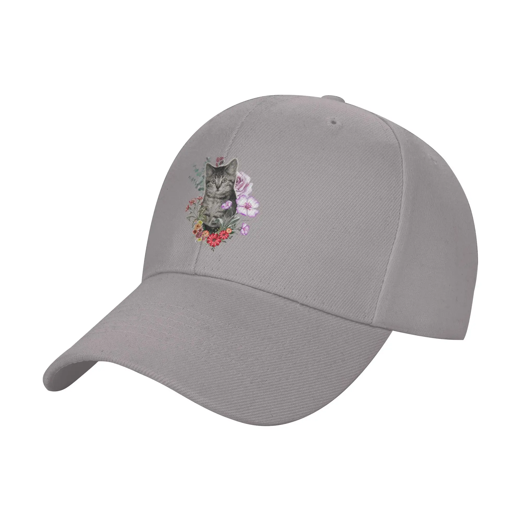 Hot Sale Retro Kitten Vintage Botanical Vintage Outdoor Baseball Cap  Snapback Brand Cap  Camping Picnic Brand Cap