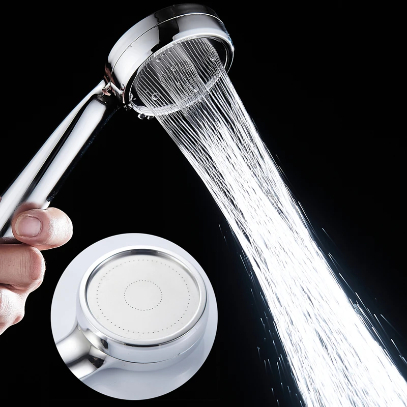 High Pressure Water Saving Rainfall Shower Head Bathroom Accessories ABS Chrome Holder Showerhead Bathroom Accessories