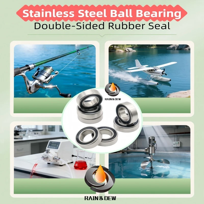 

Шарикоподшипники из нержавеющей стали, 10 шт., в ассортименте ABEC-7, включают SMR137RS, SMR63-SMR104, S607, S623, S684, S693, S6901RS.