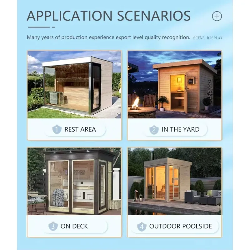 مناسبة لـ Bckyrd of the Vill Esy-instlltion 4-6 أشخاص ذات نوعية جيدة في الهواء الطلق الشمس مكعب خشبي الشمس المربعة مع موقد