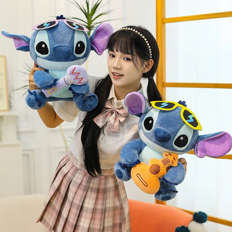 Kawaii knuffel steek muziek elektronische piano spelen accordeon gitaar pop knuffeldier kinderen verjaardagscadeau voor kinderen