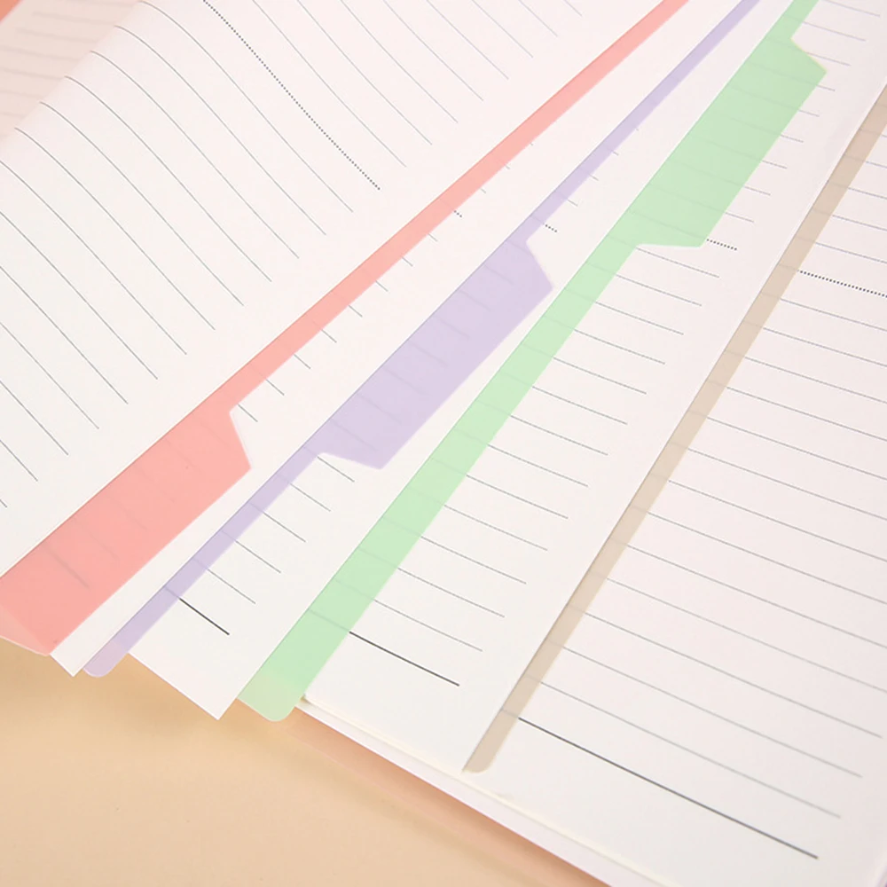 A5 A4 File Paper Divider Loose Leaf Index Page Separator 4pcs/set