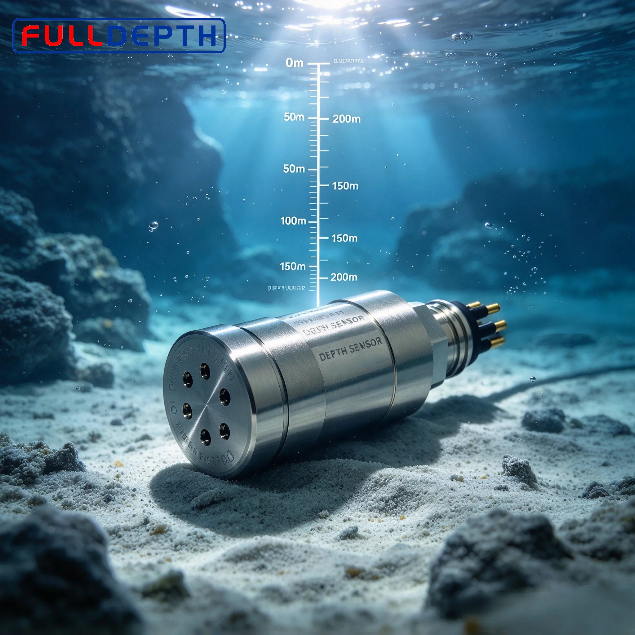 3500m Underwater Depth Sensor 316L Stainless Steel, ±0.02%FS High Accuracy, RS485 TTL CAN for ROV AUV Deep Sea