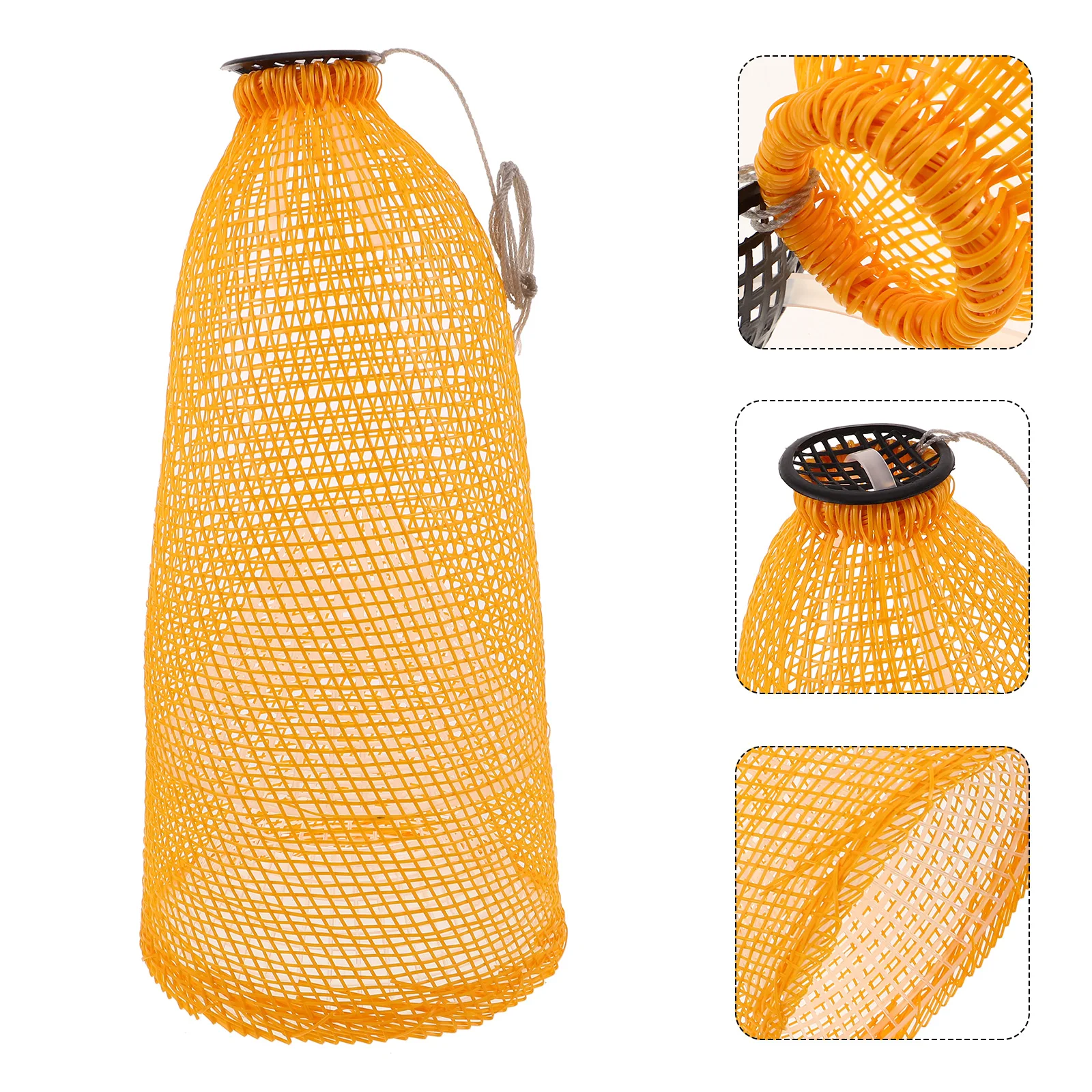 

Foldable Fishing Trap Multipurpose Shrimp Crabs Eels Loaches Sturdy Plastic Weave Design Easy Storage Transport Professional