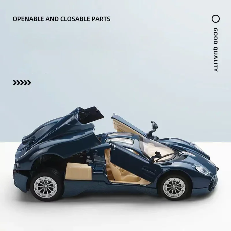 1:32 Pagani Utopia V12 Supercar Alloy Model samochodu Dźwięk i światło Zabawka kolekcjonerska Prezent urodzinowy