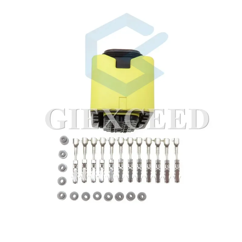 12 Pin 1-1703639-1 Waterproof Electrical Automotive Connector Sealed Female Plug AC Assembly Wiring Harness Socket