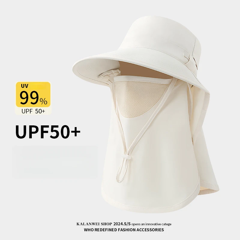 

Full Face & Neck Sun Shield - UPF50+ Breathable Outdoor Mask Hat Hybrid