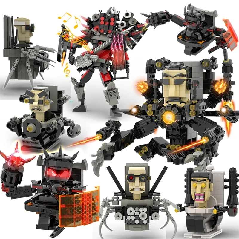 blocos-de-montar-moc-skibidi-toilet-titan-clock-man-20-drill-man-titan-tvman-camerman-speakerman-brinquedo-para-criancas-e-meninos-presentes-de-aniversario