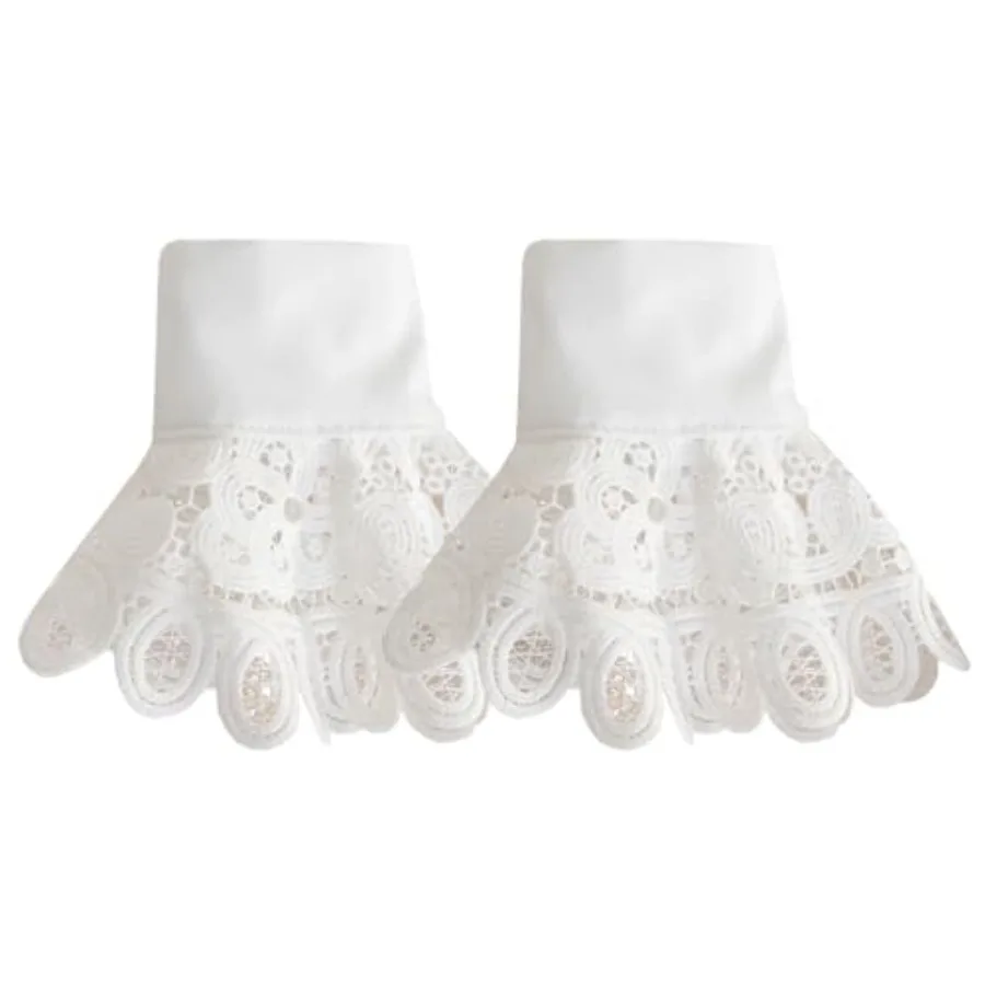 

Joyci Women's Lace Hollow Floral Fake Collar Wrist Cuffs Shawl False Collar for Women Teens Girls