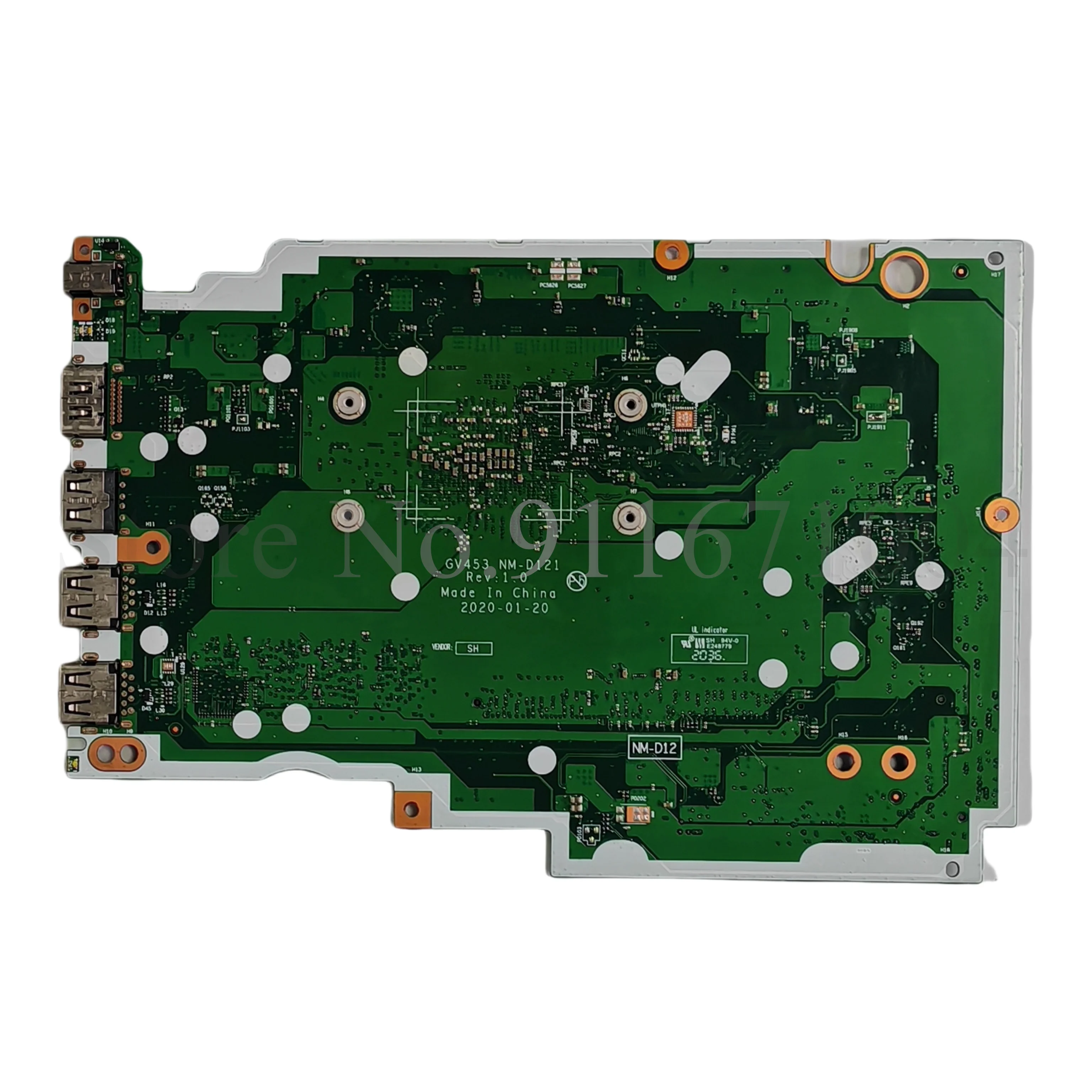 GV453 NM-D121 Mainboard For Lenovo V14-ARE Laptop Motherboard With CPU R5-4500U AMD UAM RAM 4G FRU:5B20S44433 5B20S44434